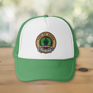 Clan MacArthur Wappen über Tartan Truckerkappe