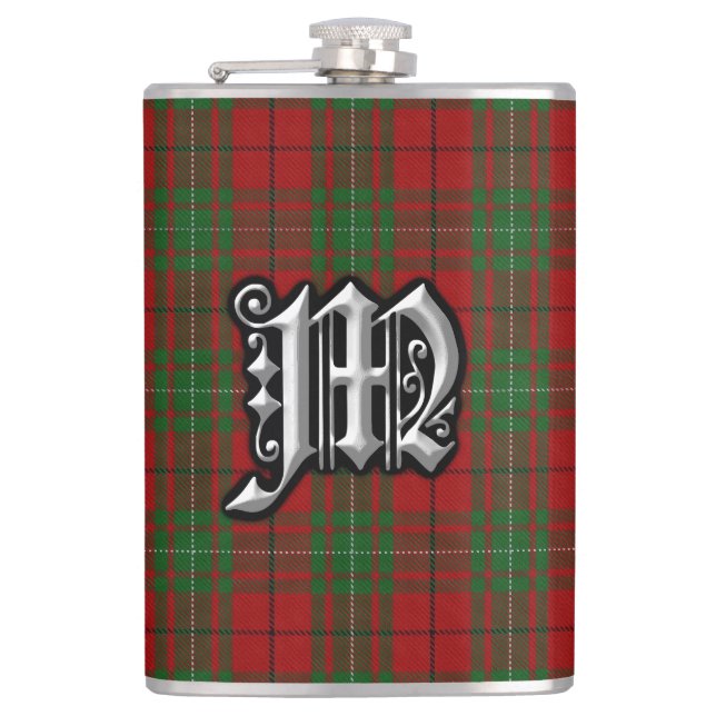 Clan MacAulay Tartan-alte Schottland-Flasche Flachmann (Vorderseite)