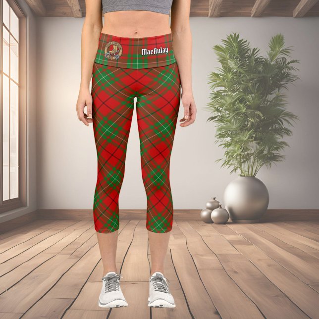Clan MacAulay Tartan Capri Leggings (Von Creator hochgeladen)