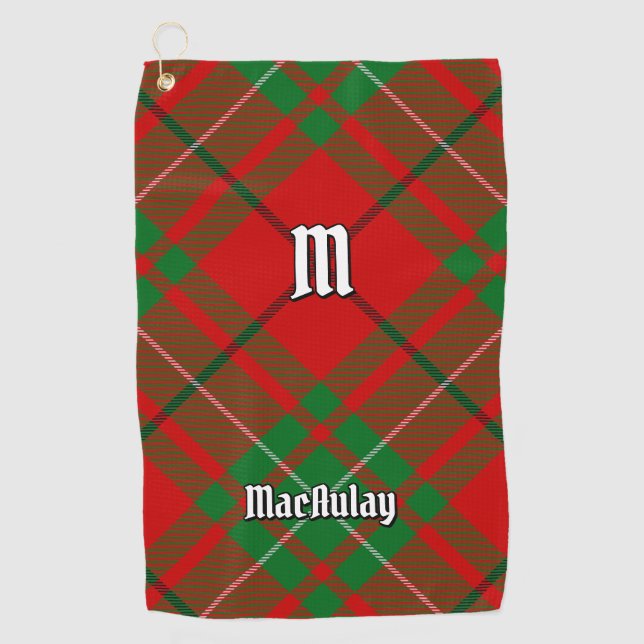 Clan MacAulay Tartan Golf Towel Golfhandtuch (Vorderseite)