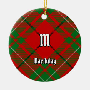 Clan MacAulay Tartan Keramik Ornament