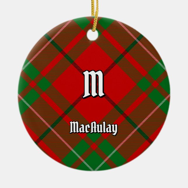 Clan MacAulay Tartan Keramik Ornament (Vorne)