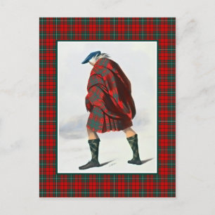 Clan MacAulay Vintag Illustration Tartan Frame Postkarte