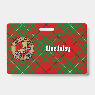 Clan MacAulay Wappen über Tartan Ausweis