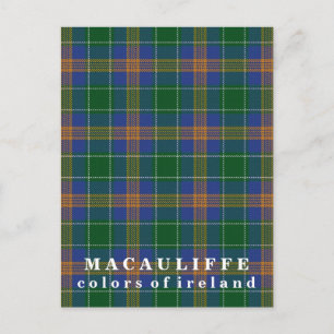 Clan MacAuliffe Tartan Postkarte