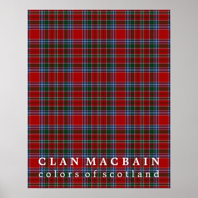 Clan MacBain Colors of Scotland Tartan Poster (Vorne)