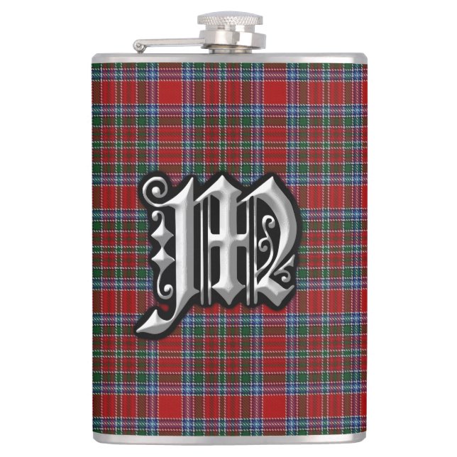 Clan MacBean MacBain Tartan Old Scotland Flask Flachmann (Vorderseite)