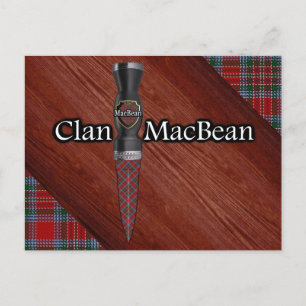 Clan MacBean Tartan Sgian Dubh Blade Postkarte