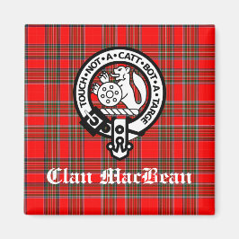 Clan MacBean Wappen Abzeichen & Tartan Magnet