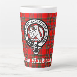 Clan MacBean Wappen Abzeichen & Tartan Milchtasse