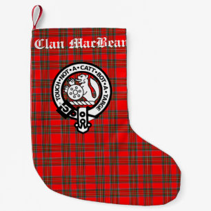 Clan MacBean Wappen Abzeichen & Tartan Personalisi Kleiner Weihnachtsstrumpf