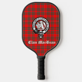 Clan MacBean Wappen Abzeichen & Tartan Personalisi Pickleball Schläger