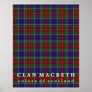 Clan MacBeth Colors of Scotland Tartan Poster