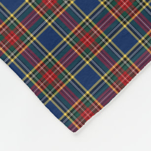Clan MacBeth Tartan Blue und Red Kariert Fleecedecke