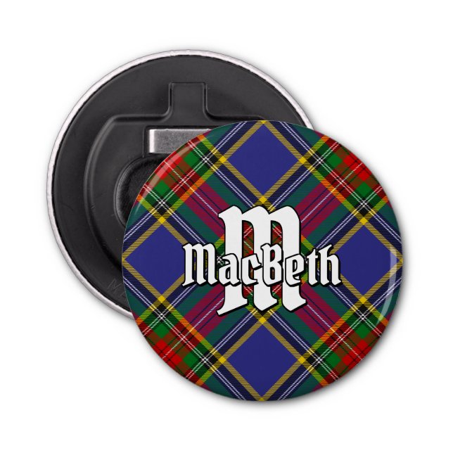 Clan MacBeth Tartan Bottle Opener Flaschenöffner (Vorderseite)