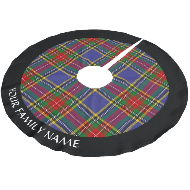 Clan MacBeth Tartan Brushed Polyester Tree Skirt Weihnachtsbaumdecke (Schrägansicht)