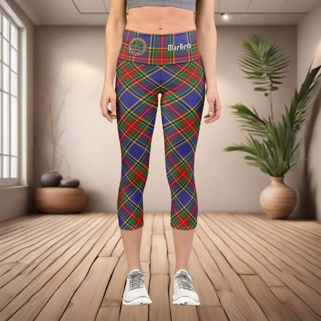 Clan MacBeth Tartan Capri Leggings (Von Creator hochgeladen)