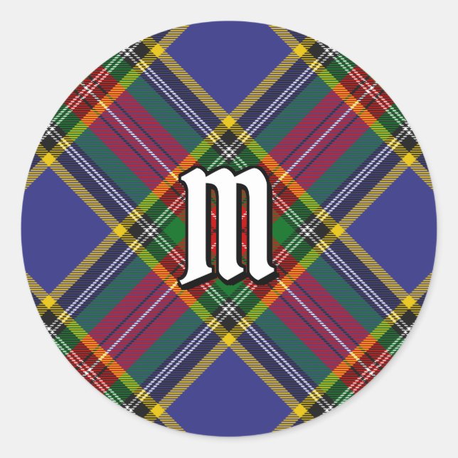 Clan MacBeth Tartan Classic Round Sticker (Vorderseite)