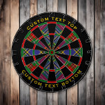Clan MacBeth Tartan Dart Board Dartscheibe<br><div class="desc">Clan MacBeth traditioneller Tartan mit modernen Farben. Nahtloses Muster. Zwei benutzerdefinierte Textbereiche auf dem äußeren Ring.</div>