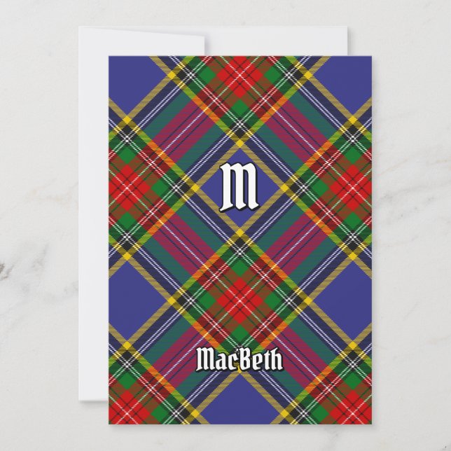 Clan MacBeth Tartan Einladung (Vorderseite)