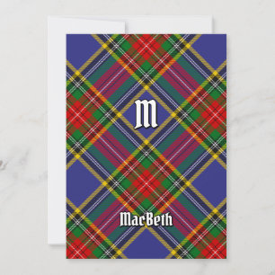 Clan MacBeth Tartan Einladung