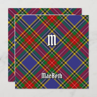 Clan MacBeth Tartan Einladung