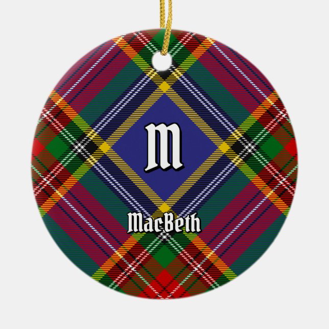 Clan MacBeth Tartan Keramik Ornament (Vorne)