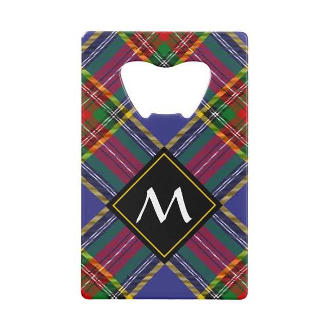 Clan MacBeth Tartan Kreditkarte Flaschenöffner (Vorderseite)