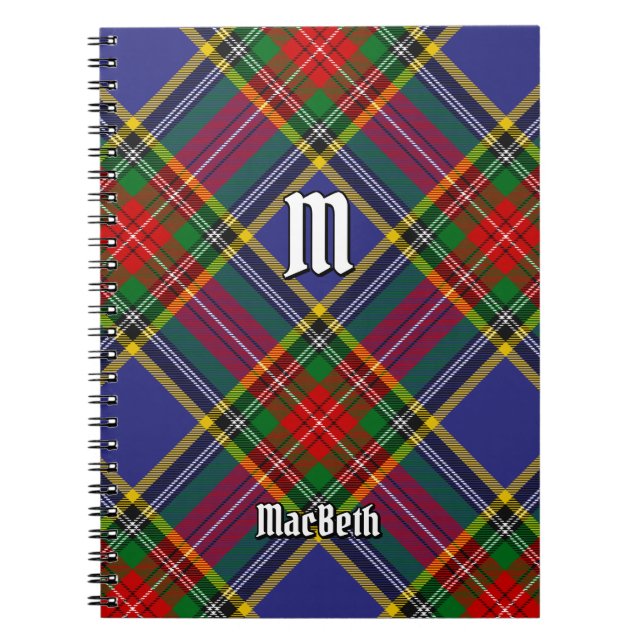 Clan MacBeth Tartan Notebook Notizblock (Vorderseite)