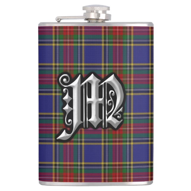 Clan MacBeth Tartan Old Scotland Flask Flachmann (Vorderseite)