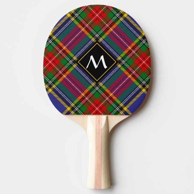Clan MacBeth Tartan Ping Pong Paddle Tischtennis Schläger (Vorderseite)