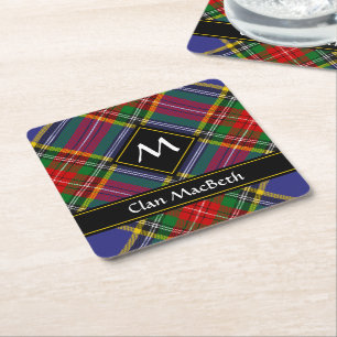 Clan MacBeth Tartan Square Paper Untersetzer