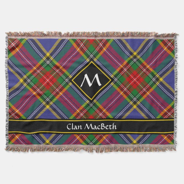 Clan MacBeth Tartan Throw Blanket Decke (Vorderseite)