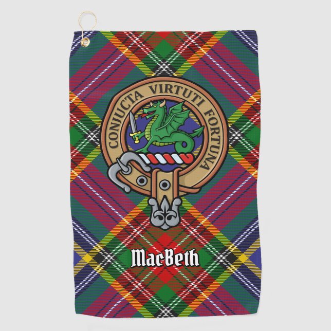 Clan MacBeth Wappen Golfhandtuch (Vorderseite)