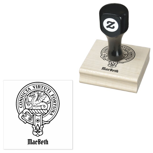 Clan MacBeth Wappen Rubber Briefmarke Gummistempel (Stempel)