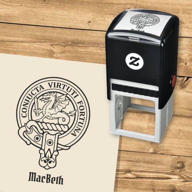 Clan MacBeth Wappen Selbstfarbige Briefmarke Permastempel (Von Creator hochgeladen)