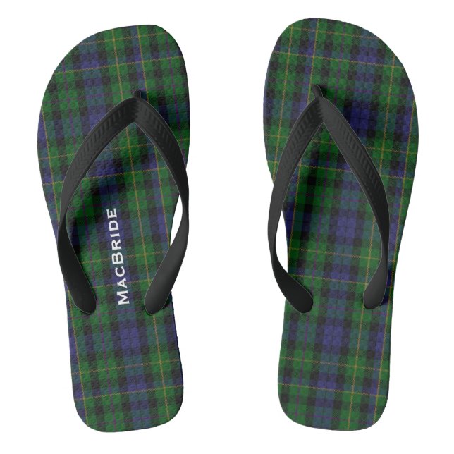 Clan MacBride Karierte Personalisierte Flip Flops (Fußbett)