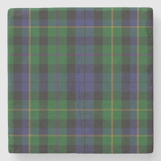 Clan MacBride Tartan-karierter SteinUntersetzer (Vorderseite)