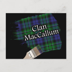 Clan MacCallum Scottish Tartan Paint Brush Postkarte