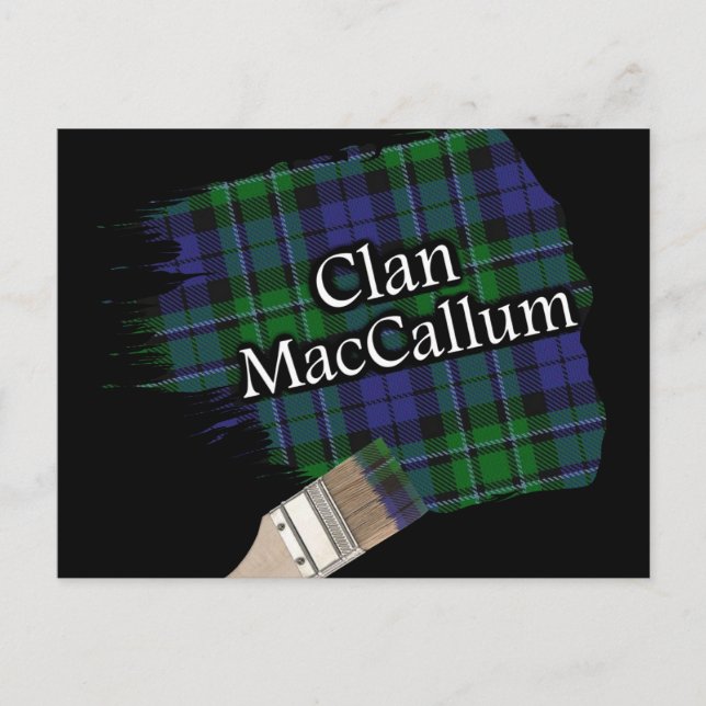 Clan MacCallum Scottish Tartan Paint Brush Postkarte (Vorderseite)