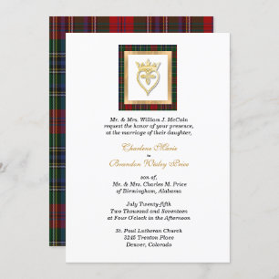 Clan MacClain Luckenbooth Tartan Wedding Einladung
