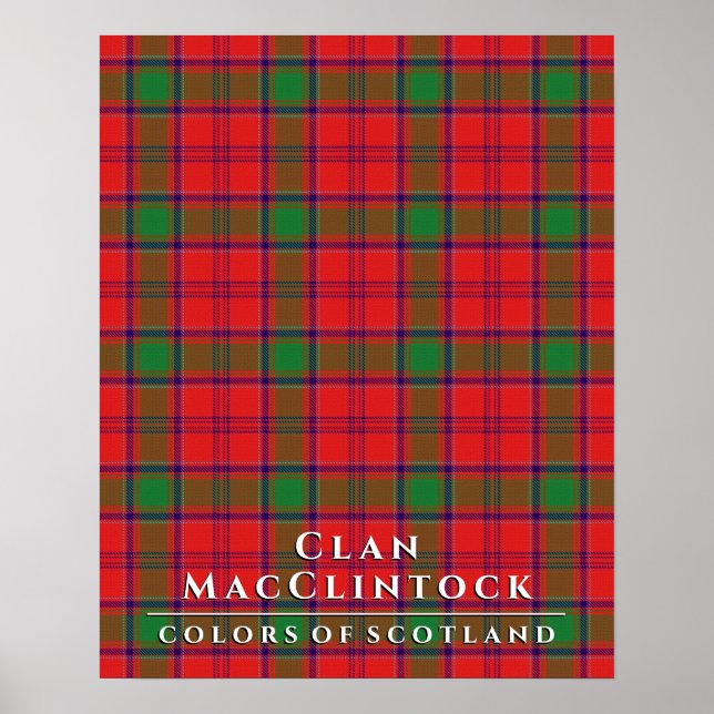 Clan MacClintock Colors of Scotland 2 Tartan Karie Poster (Vorne)