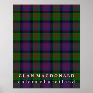 Clan MacDonald Colors of Scotland Tartan Poster