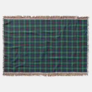 Clan MacDonald Dark Blue und Green Scottish Tartan Decke