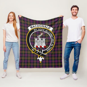 Clan MacDonald Modern Macdonalds von Ranald Tartan Fleecedecke