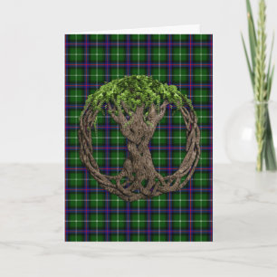 Clan MacDonald of the Isles Tartan And Celtic Tree Karte