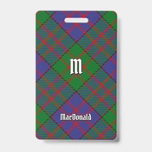 Clan MacDonald Tartan-Abzeichen Ausweis