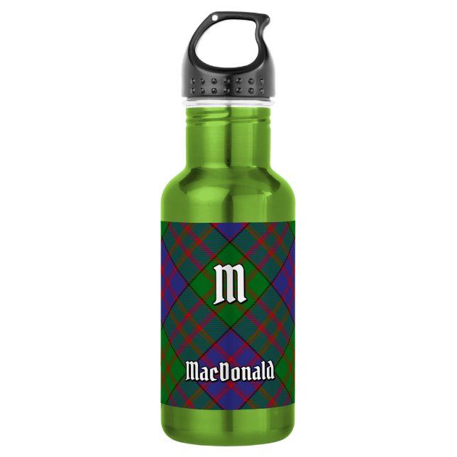 Clan MacDonald Tartan Edelstahlflasche (Vorderseite)