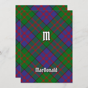 Clan MacDonald Tartan Einladung