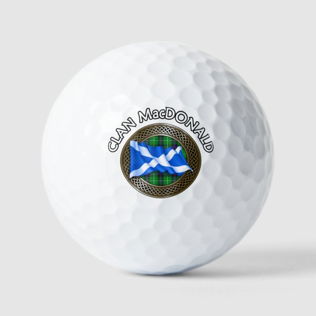 Clan MacDonald Tartan & Flag Golfball (Vorderseite)